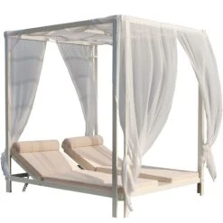 Kathy Daybed Διπλή Ξαπλώστρα Αλουμινίου 200x172x203εκ