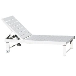 Polly Επαγγελματική Ξαπλώστρα Αλουμινίου Pollywood Χωρίς Μπράτσα Τροχήλατη 63x196x38εκ -Vougioukas Xaplwstres saiz long kipou exwterikou xwrou 91