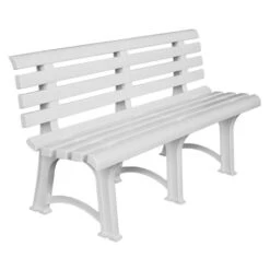ATENA Παγκάκι Κήπου-Βεράντας, 150x73x51εκ PP Άσπρο
