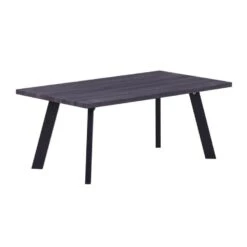 BAXTER Τραπεζάκι Σαλονιού Καθιστικού, 110x60x45εκ Μέταλλο Βαφή Μαύρο, Grey Walnut