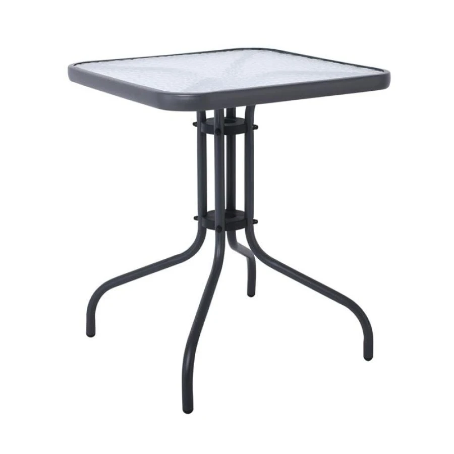 BALENO Τραπέζι Κήπου - Βεράντας, 60x60x70εκ Μέταλλο Βαφή Ανθρακί, Επιφάνεια Γυαλί 1 BALENO Τραπέζι Κήπου - Βεράντας, 60x60x70εκ Μέταλλο Βαφή Ανθρακί, Επιφάνεια Γυαλί