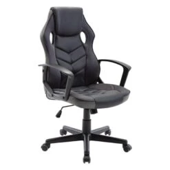 BF7700 Gaming Πολυθρόνα Mesh, 62x59x105/117εκ Pu Μαύρο - Γκρι