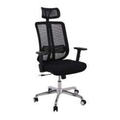 BF9500 Πολυθρόνα Γραφείου Διευθυντή Mesh 68x72x115/123εκ Μαύρο, Μπράτσα Up-down