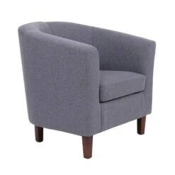 BOGA Πολυθρόνα Σαλονιού Καθιστικού, 75x73x74εκ Ύφασμα Γκρι