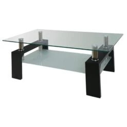 CAMERON Τραπεζάκι Σαλονιού Καθιστικού, 110x60x45εκ Απόχρωση Μαύρο