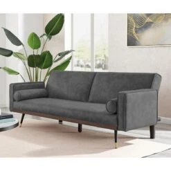 CLICK Καναπές - Κρεβάτι Σαλονιού - Καθιστικού, 192x84x76εκ Bed:192x98x37εκ Ύφασμα Suede Γκρι -Vougioukas click kanapes krevati salonioi kathistikoi iphasma suede gkri 2