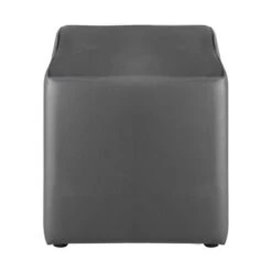 CLUB Σκαμπό Βοηθητικό, 37x37x42εκ Pu Γκρι