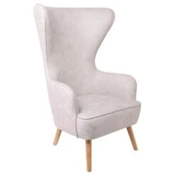 DOVELA Πολυθρόνα - Μπερζέρα 77x82x120εκ Ύφασμα Εκρού