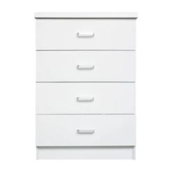 DRAWER Συρταριέρα με 4 Συρτάρια, 60x40x80εκ Απόχρωση Άσπρο