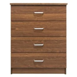 DRAWER Συρταριέρα με 4 Συρτάρια, 60x40x80εκ Απόχρωση Καρυδί
