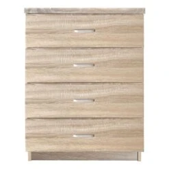 DRAWER Συρταριέρα με 4 Συρτάρια, 60x40x80εκ Απόχρωση Sonoma