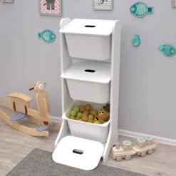 ΕΠΙΠΛΟ ΑΠΟΘΗΚΕΥΣΗΣ FRED HM18208.01 ΛΕΥΚΗ ΜΕΛΑΜΙΝΗ 44x35x107Υεκ. -Vougioukas epiplo apothikeisis fred hm18208 01 leiki melamini 44 35 107iek 1 2