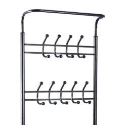 Έπιπλο εισόδου Πορτ Μαντώ Federica Pakoworld μέταλλο μαύρο 65x28x187εκ