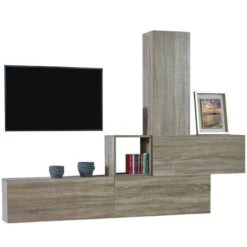 Horizon Επιπλοσύνθεση Τηλεόρασης Ξύλινη 220εκ