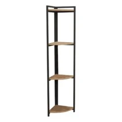 Επιδαπέδια γωνιακή ραφιέρα Byrk Pakoworld Oak μελαμίνης-μαύρο μέταλλο 30x30x160εκ 5 Επιδαπέδια γωνιακή ραφιέρα Byrk Pakoworld Oak μελαμίνης-μαύρο μέταλλο 30x30x160εκ -Vougioukas epithapethia goniaki raphiera byrk pakoworld oak melaminis mairo metallo 30 30 160ek 2