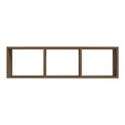 Επιτοίχια ραφιέρα Mikoro Pakoworld σε φυσική απόχρωση 90x22x25.6εκ