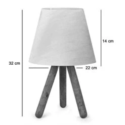 Επιτραπέζιο φωτιστικό PWL-1071 Pakoworld Ε27 μπεζ -καρυδί Φ22x32εκ