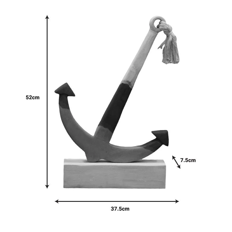 Επιτραπέζιο διακοσμητικό άγκυρα Elize Inart λευκό-γκρι-μπλε μάνγκο ξύλο 37.5x7.5x52εκ 2 Επιτραπέζιο διακοσμητικό άγκυρα Elize Inart λευκό-γκρι-μπλε μάνγκο ξύλο 37.5x7.5x52εκ - Image 2