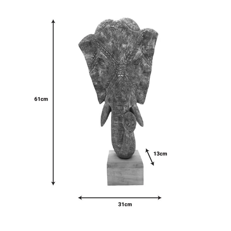 Επιτραπέζιο διακοσμητικό ελέφαντας Zap Inart χρυσό μάνγκο ξύλο 31x13x61εκ 1 Επιτραπέζιο διακοσμητικό ελέφαντας Zap Inart χρυσό μάνγκο ξύλο 31x13x61εκ