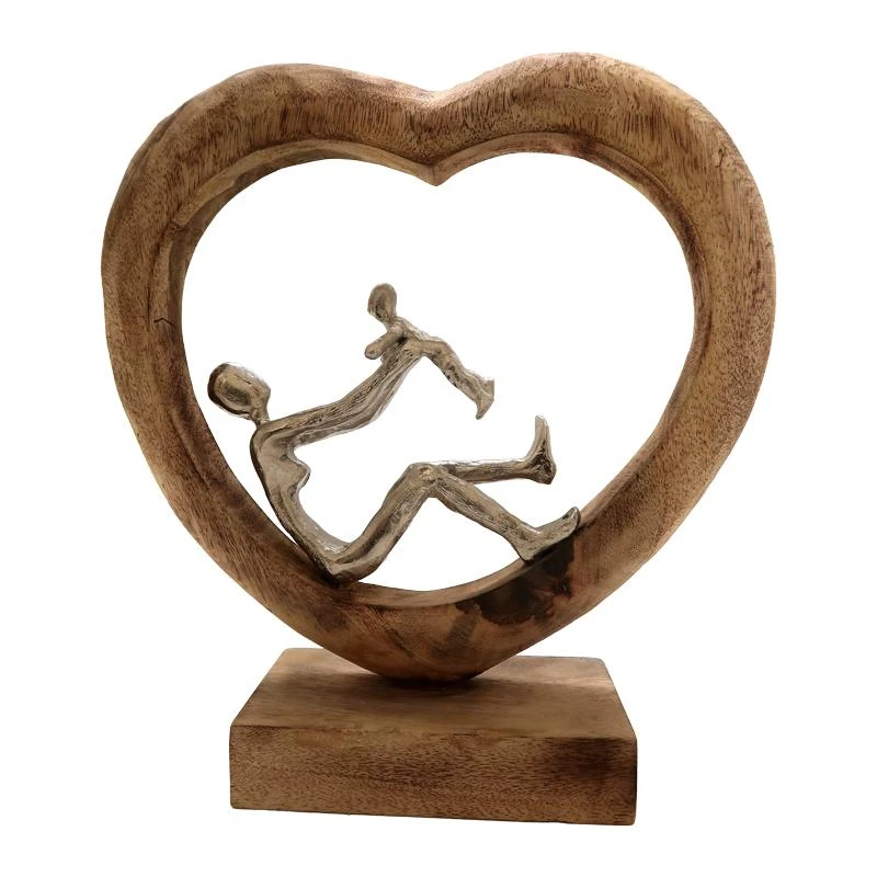 Επιτραπέζιο διακοσμητικό καρδιά Loisir Inart φυσικό μάνγκο ξύλο-αλουμίνιο 28.5x9x30εκ 2 Επιτραπέζιο διακοσμητικό καρδιά Loisir Inart φυσικό μάνγκο ξύλο-αλουμίνιο 28.5x9x30εκ - Image 2