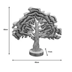 Επιτραπέζιο διακοσμητικό δέντρο Natrem Inart φυσικό μάνγκο ξύλο 45x11x43εκ