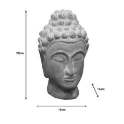 Επιτραπέζιο διακοσμητικό βούδας Rolia Inart γκρι Terracotta 16x16x28εκ