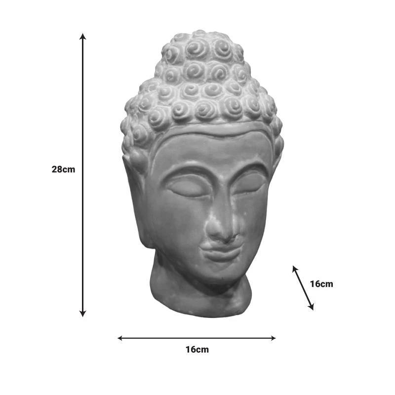 Επιτραπέζιο διακοσμητικό βούδας Rolia Inart γκρι Terracotta 16x16x28εκ 1 Επιτραπέζιο διακοσμητικό βούδας Rolia Inart γκρι Terracotta 16x16x28εκ