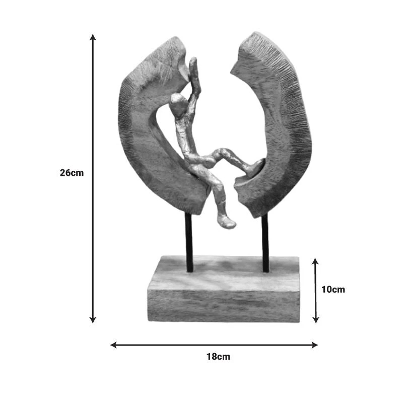 Επιτραπέζιο διακοσμητικό Vualo Inart φυσικό μάνγκο ξύλο-αλουμίνιο 18x10x26εκ 1 Επιτραπέζιο διακοσμητικό Vualo Inart φυσικό μάνγκο ξύλο-αλουμίνιο 18x10x26εκ