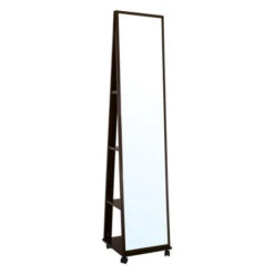 FISHER Καθρέπτης Δαπέδου Ξύλο 39x39x176εκ Απόχρωση Καρυδί