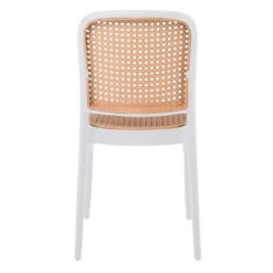 FLORENCE Καρέκλα 41x41x83εκ PP Άσπρο, -Vougioukas florence karekla pp aspro pp rattan mpez stoivazomeni 2