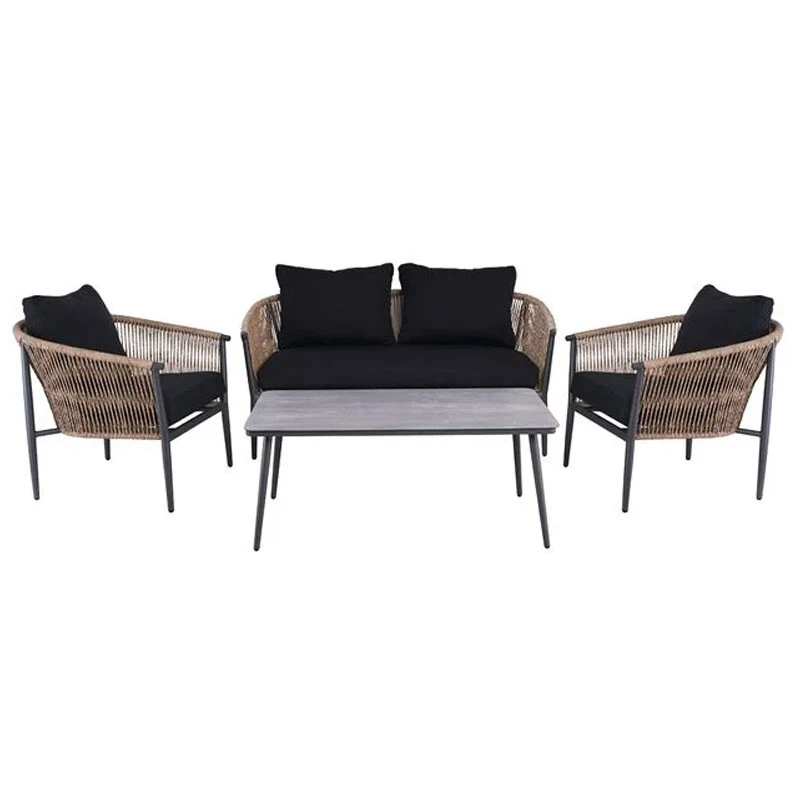 GASBA Set Σαλόνι Κήπου 4τεμ, 2 Πολυθρ+1 Καναπ+1 Τραπεζάκι Alu Ανθρακί, Rope Wicker Φυσικό, Μαξιλάρια Σκούρο Γκρι 1 GASBA Set Σαλόνι Κήπου 4τεμ, 2 Πολυθρ+1 Καναπ+1 Τραπεζάκι Alu Ανθρακί, Rope Wicker Φυσικό, Μαξιλάρια Σκούρο Γκρι