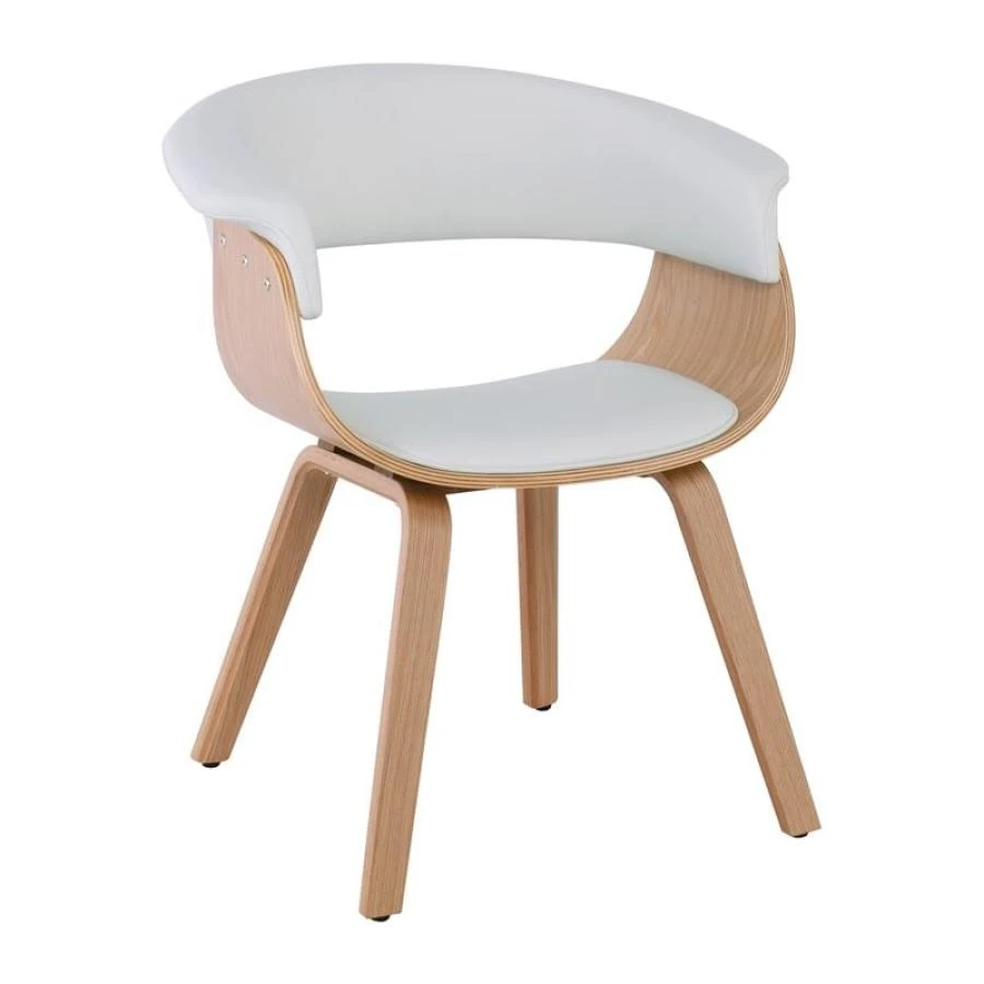 HERMAN Πολυθρόνα Φυσικό - 68x56x77εκ Pu Άσπρο 1 HERMAN Πολυθρόνα Φυσικό - 68x56x77εκ Pu Άσπρο