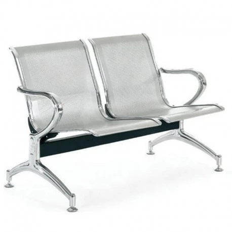 Καναπές αναμονής 2θέσιος Μεταλλικός 122x68x80εκ 1 Καναπές αναμονής 2θέσιος Μεταλλικός 122x68x80εκ