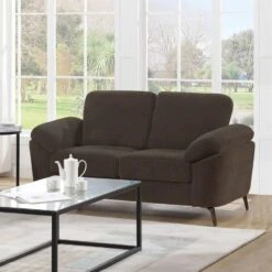 KATRINA Καναπές 2θ - Σαλονιού - Καθιστικού, 162x87x89εκ Ύφασμα Καφέ, K/D