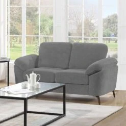 KATRINA Καναπές 2θ - Σαλονιού - Καθιστικού, 162x87x89εκ Ύφασμα Γκρι, K/D