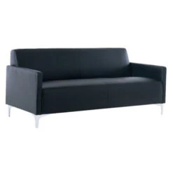 STYLE Καναπές Σαλονιού Καθιστικού, 2Θέσιος, 112x71x72εκ Pu Μαύρο K/D