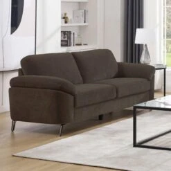 KATRINA Καναπές 3θ - Σαλονιού - Καθιστικού, 212x87x89εκ Ύφασμα Καφέ, K/D