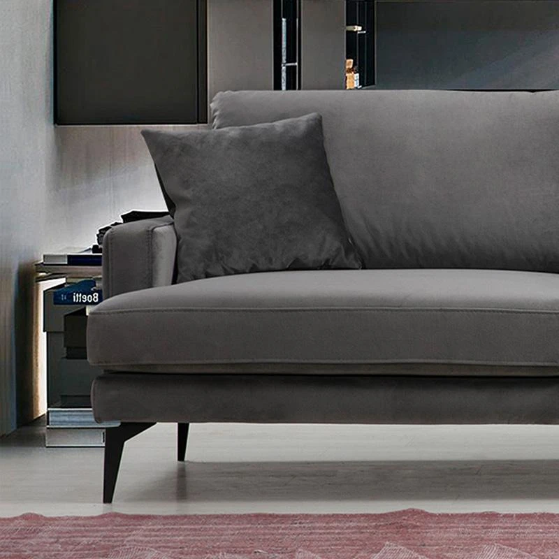 Καναπές 3θέσιος Fortune Pakoworld βελούδο ανθρακί-μαύρο 205x90x88εκ 2 Καναπές 3θέσιος Fortune Pakoworld βελούδο ανθρακί-μαύρο 205x90x88εκ - Image 2