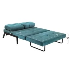ΚΑΝΑΠΕΣ ΚΡΕΒΑΤΙ CONSTANCE HM3079.15 ΒΕΛΟΥΔΟ MENTA 2½ ΘΕΣΙΟΣ 151x92x66Υεκ. -Vougioukas kanapes krevati 2