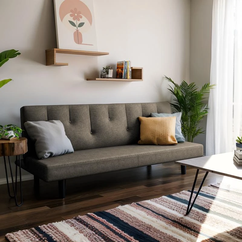 Καναπές-κρεβάτι Breathe Pakoworld ύφασμα ανθρακί 167x77x73εκ 1 Καναπές-κρεβάτι Breathe Pakoworld ύφασμα ανθρακί 167x77x73εκ