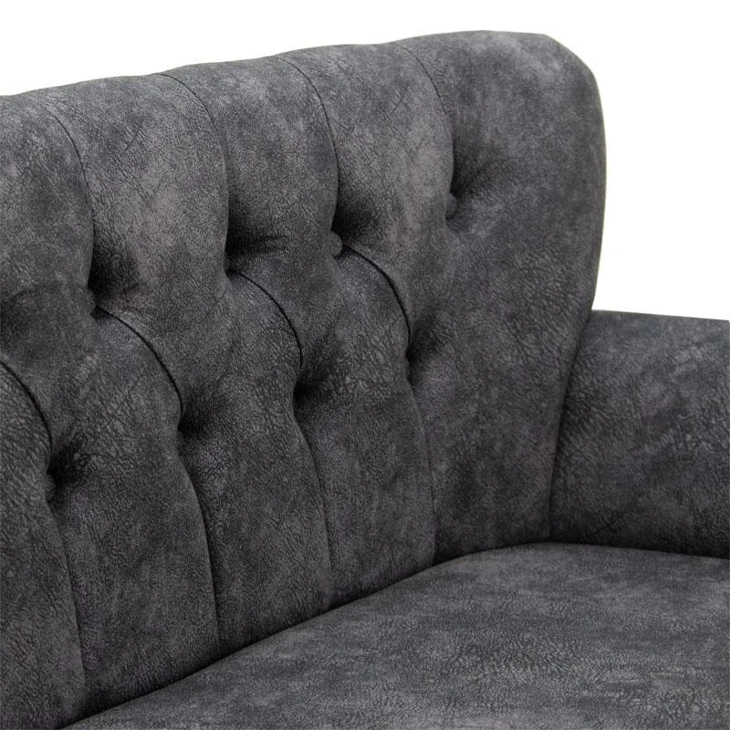 Καναπές Samara Pakoworld 2θέσιος ύφασμα γκρι Antique 130x64x78εκ 4 Καναπές Samara Pakoworld 2θέσιος ύφασμα γκρι Antique 130x64x78εκ - Image 4