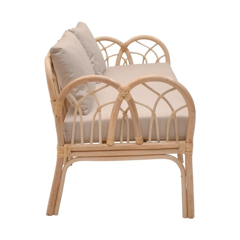 Καναπές διθέσιος Ytrone Pakoworld Rattan σε φυσική απόχρωση με μπεζ μαξιλάρι 166x61.5x71εκ 3 Καναπές διθέσιος Ytrone Pakoworld Rattan σε φυσική απόχρωση με μπεζ μαξιλάρι 166x61.5x71εκ - Image 3