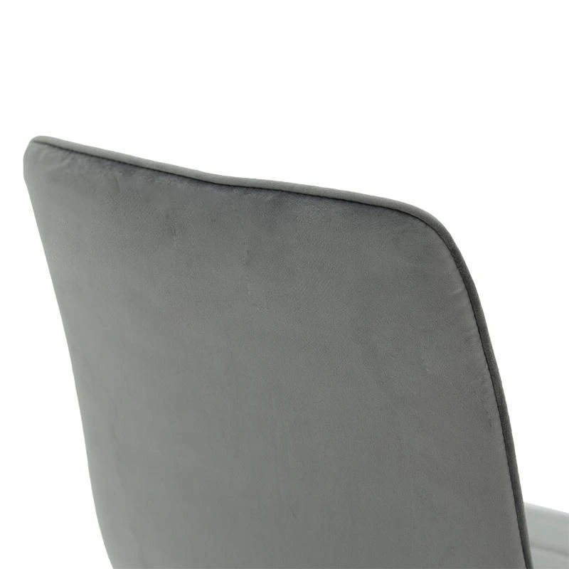 Καρέκλα Amalia Pakoworld βελούδο γκρι-χρυσό πόδι 7 Καρέκλα Amalia Pakoworld βελούδο γκρι-χρυσό πόδι - Image 7