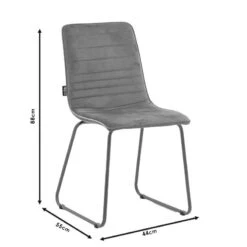 Καρέκλα Amalia Pakoworld βελούδο γκρι-χρυσό πόδι 17 Καρέκλα Amalia Pakoworld βελούδο γκρι-χρυσό πόδι -Vougioukas karekla amalia pakoworld veloitho gkri chriso pothi 8