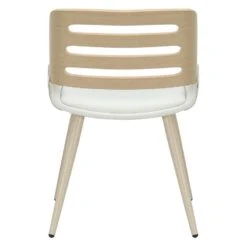 Καρέκλα Brody Pakoworld Pu λευκό- πόδι φυσικό