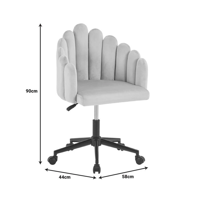 Καρέκλα εργασίας περιστρεφόμενη Manole Pakoworld βελούδο σε κρεμ απόχρωση 57x50x77-87εκ 7 Καρέκλα εργασίας περιστρεφόμενη Manole Pakoworld βελούδο σε κρεμ απόχρωση 57x50x77-87εκ - Image 7