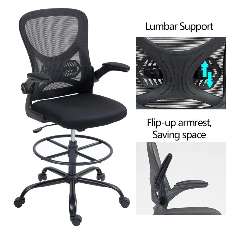 Καρέκλα γραφείου εργασίας Derzio Pakoworld ύφασμα Mesh σε μαύρη απόχρωση 62x53x131εκ 1 Καρέκλα γραφείου εργασίας Derzio Pakoworld ύφασμα Mesh σε μαύρη απόχρωση 62x53x131εκ