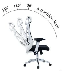 Καρέκλα γραφείου διευθυντή Andrew Pakoworld Mesh μαύρο-λευκό -Vougioukas karekla grapheioi thieithinti andrew pakoworld mesh mairo leiko 2