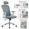 Καρέκλα γραφείου διευθυντή Ignatius Pakoworld Mesh ανοιχτό γκρι