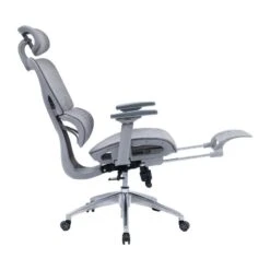 Καρέκλα γραφείου διευθυντή με υποπόδιο Thelonius Pakoworld Mesh γκρι -Vougioukas karekla grapheioi thieithinti me ipopothio thelonius pakoworld mesh gkri 6